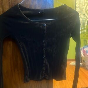 Black long sleeve top